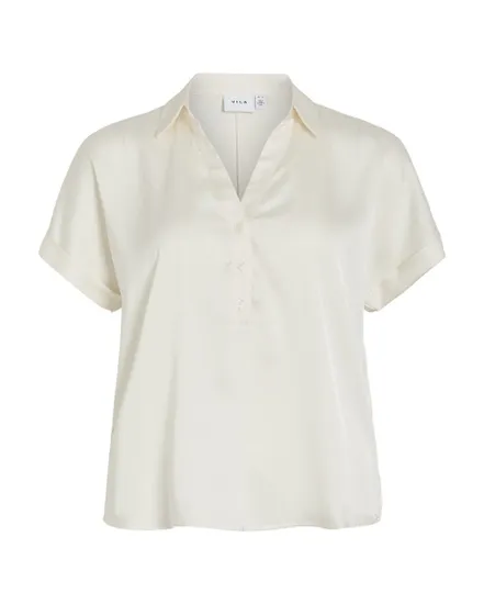 Chemisier manches courtes Femme VIENNA RAVENNA S/S TOP NOOS Blanc