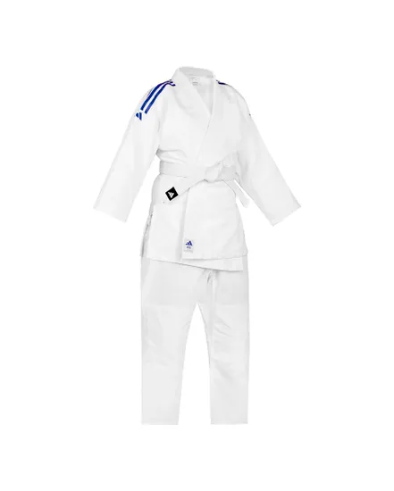 KIMONO DE JUDO ENFANT BANDES BLEUES Blanc