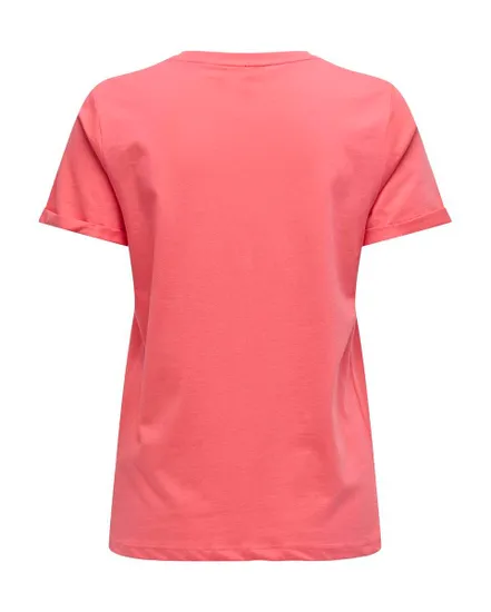 T-shirt manches courtes Femme ONLKITA LIFE S/S TOP NOOS Rose