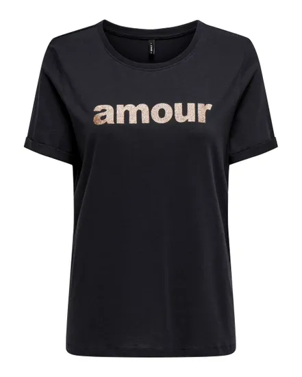 ONLOLIVE S/S AMOUR GLITTER TOP CS JRS