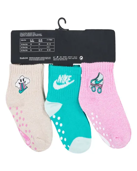 Lot de chaussettes Enfant N IS FOR NIKE INF/TOD ANKLE SOCK 3PK Multicolore