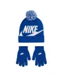 Ensemble bonnet et gants Enfant plus âgé NAN SWOOSH POM BEANIE GLV SET Bleu