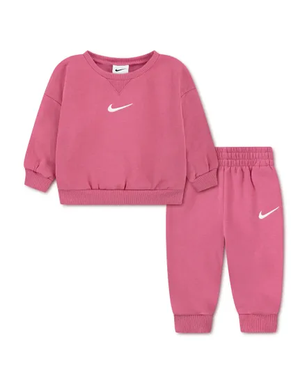Ensemble de survetement Bébé NKN ESSENTIAL FLEECE CREW SET Rose