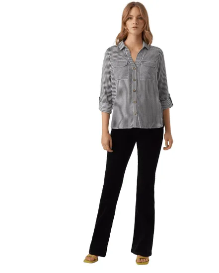 Chemise Femme VMBUMPY L/S Shirt New Wvn Noos