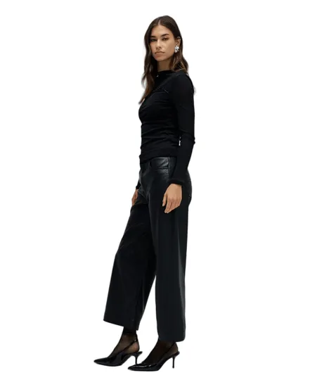 Top manches longues Femme LONGSLEEVE WITH TRANSPARENCY Noir