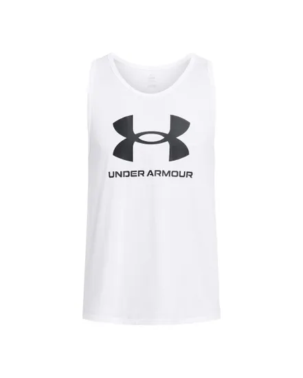 T-Shirt SS Manches Homme UA SPORTSTYLE LOGO TANK Blanc