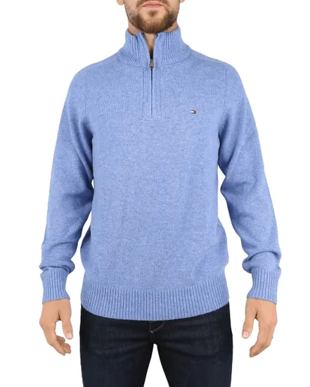 Pull Homme Lambswool Zip Mock