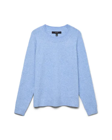 Pull Femme VMDOFFY LS O-NECK BLOUSE GA NOOS Bleu