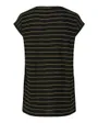 T-shirt manches courtes Femme PCBILLO TEE LUREX STRIPES NOOS BC Noir