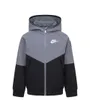Veste zip à capuche Enfant NKN FUTURA SOFTSHELL Gris
