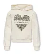 Sweat à capuche Fille KOGCOOPER LIFE HEART LS HOODIE SWT NOOS Blanc
