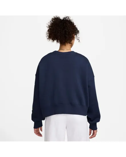 Sweat Femme W NSW PHNX FLC OOS CREW Bleu