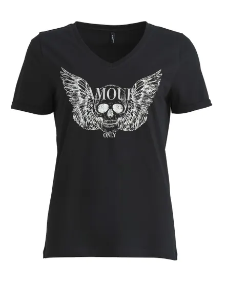 T-shirt Femme TS MC FE ONLJULIA SS TEE CS JRS Noir