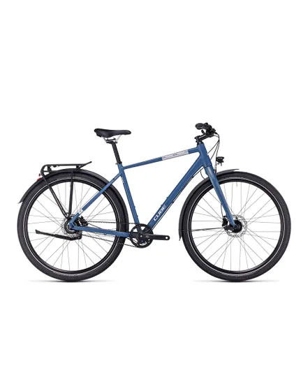 Vélo trekking Homme TRAVEL PRO Bleu/Argent