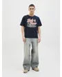 T-shirt Homme JJELOGO TEE SS O-NECK 2 COL AW25 SN Bleu
