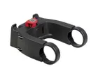 Fixation de panier au guidon E 22-26 mm avec serrure Noir/Rouge