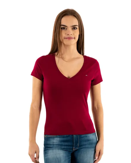 Tee-Shirt Femme Slim V-Neck Tommy Jeans