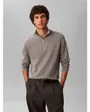 Pull col zippé Homme LS SUPIMA QZ SWEATER 12GG Gris Chiné