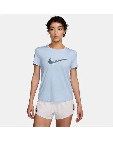 T-Shirt Femme W NK ONE SWSH HBR DF SS TOP Bleu