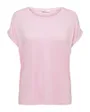 T-shirt manches courtes Femme ONLMOSTER S/S O-NECK TOP NOOS JRS Rose