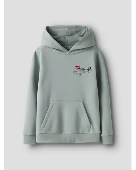 Sweat à capuche Enfant NKMKILIAN SWE WH BRU PS Vert