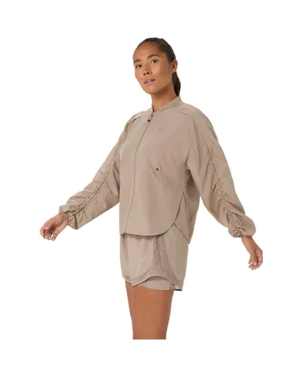 Veste à capuche Femme NAGINO RUN ADJUSTABLE JACKET Beige