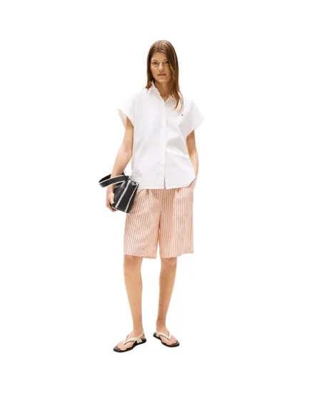 Chemise Femme Poplin Sleeveless Relaxed Shirt