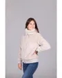 Veste zippée grand col fausse fourrure femme Femme SWEATERIE Blanc