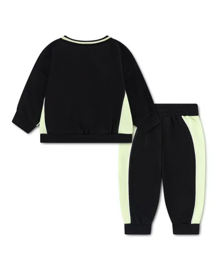 Ensemble de survetement Bébé NKN FT COLOR BLOCKED CREW SET Noir