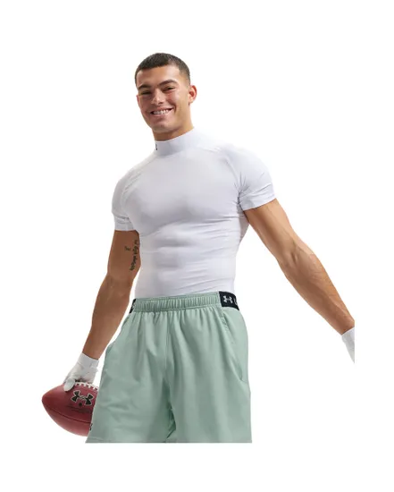 T-shirt Homme UA HG ARMOUR COMP MOCK SS Blanc
