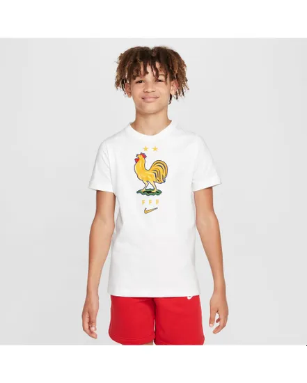 T-shirt Enfant plus agé FFF U NK CREST TEE Blanc