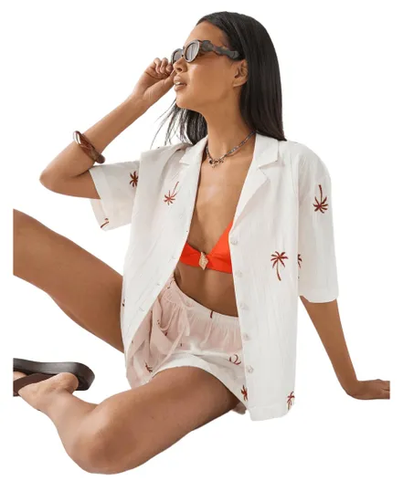 Short Femme Pckiana Broderie Tropicale