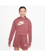 Sweatshirt à capuche manches longues Enfant G NSW CLUB FT CROP HOODIE HBR Rose