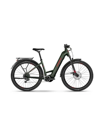 Vélo électrique trekking Unisexe TREKKING 5 LOW Vert/Rouge