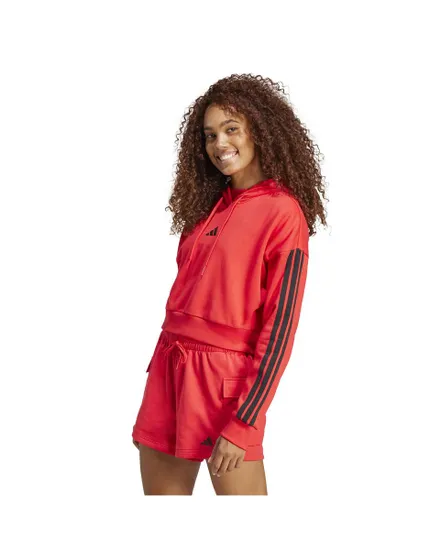 Sweat à capuche Femme W 3S FT CRO HD Rouge