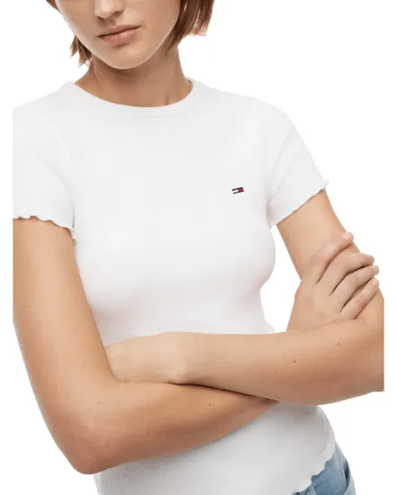 T-Shirt Manches Courtes Femme TJW Slim Lettuce Edge Rib SS