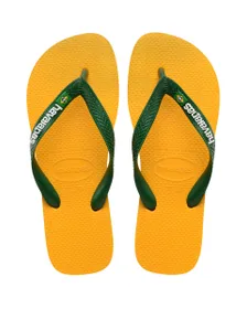 Tongs Homme BRASIL LOGO Jaune