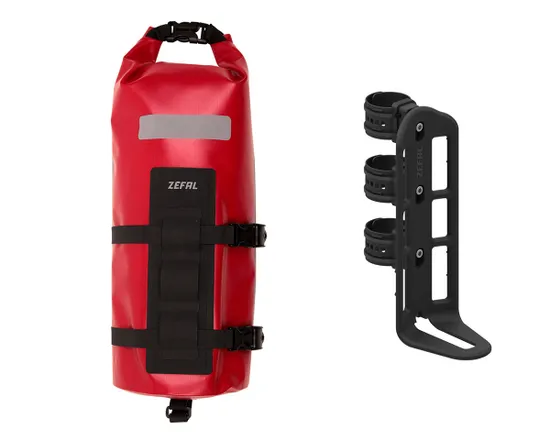 Sacoche avant avec support Z ADVENTURE FORK PACK Rouge/Noir
