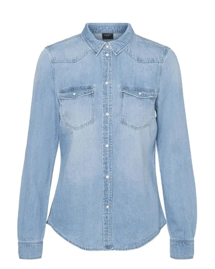Chemise Jean Femme VMMARIA LS Denim Slim Shirt