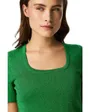 Top Femme PCSALIMA SS Squared Knit Top MSA