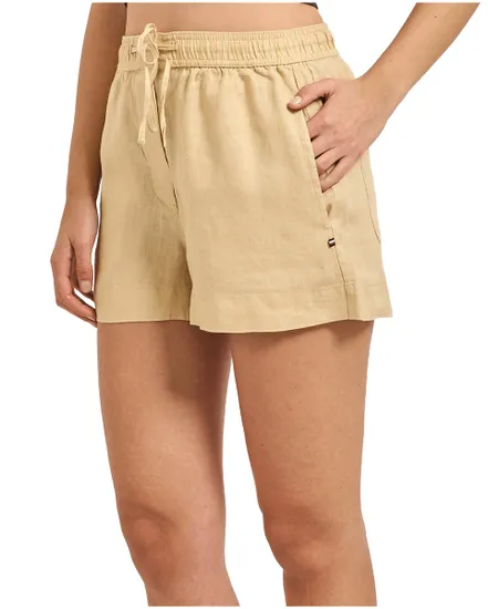 Short Femme Lin Pull On