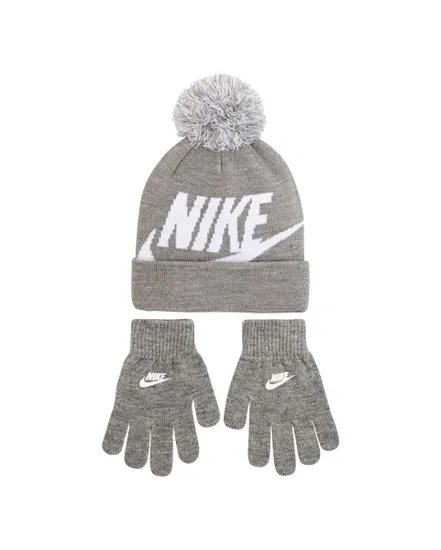 Ensemble bonnet et gants Jeune enfant NAN SWOOSH POM BEANIE GLV SET Gris