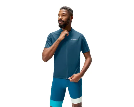 Maillot manches courtes Homme LOOP ZIPPED Bleu