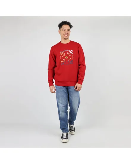 SWEAT COL ROND GRAPHIQUE 4FLO Homme Rouge