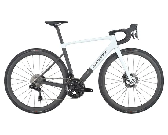 Vélo de route Unisexe ADDICT RC PRO Blanc Cumulus/Noir Carbone