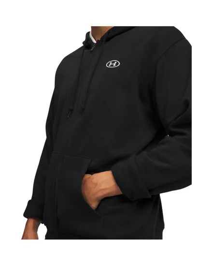 Sweat zip à capuche Homme UA RIVAL FLC FZ Noir