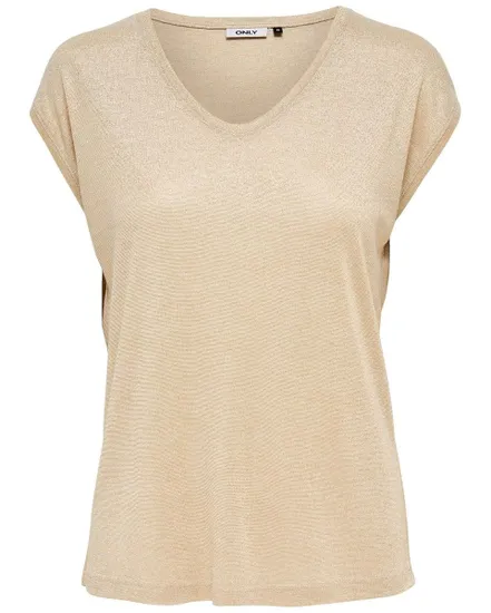 ONLSILVERY S/S V NECK LUREX TOP JRS NOOS