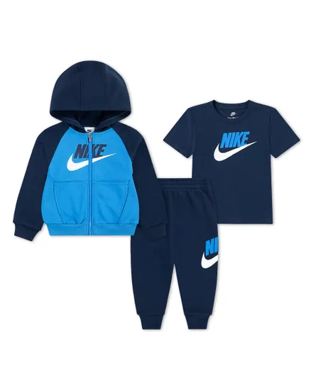 Ensemble de survetement + t-shirt Jeune enfant NKN COLOR BLOCKED HBR JOGGER S Bl