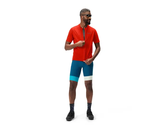 Maillot manches courtes Homme LOOP ZIPPED Rouge