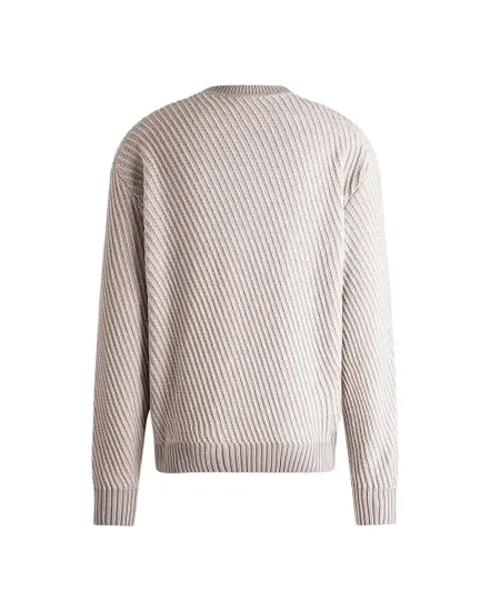 Pull col rond Homme ATLAPECO Beige Clair
